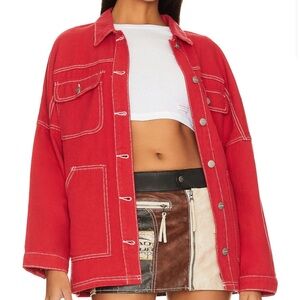 NWT Superdown | Red Jean Jacket